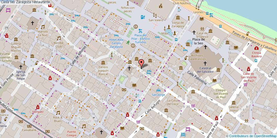 mapa Casa teo restaurante Zaragoza