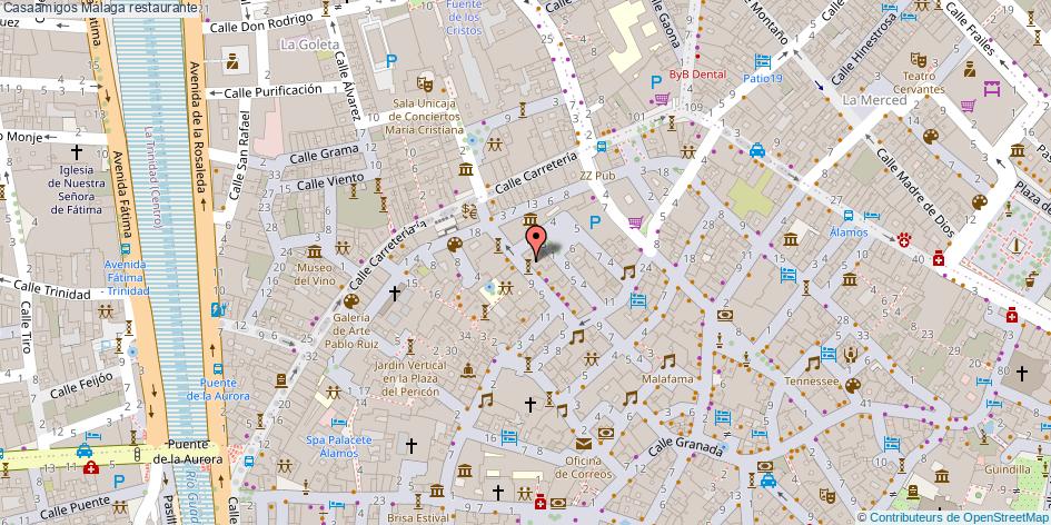 mapa Casaamigos restaurante Málaga