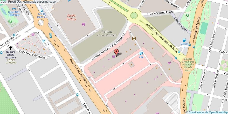 mapa Cash Fresh supermercado Dos Hermanas