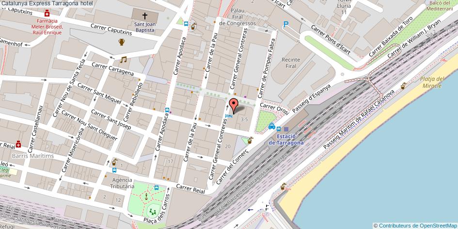 mapa Catalunya Express hotel Tarragona