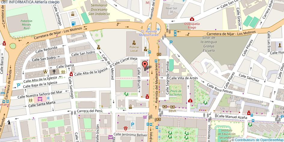 mapa CBT INFORMATICA colegio Almería
