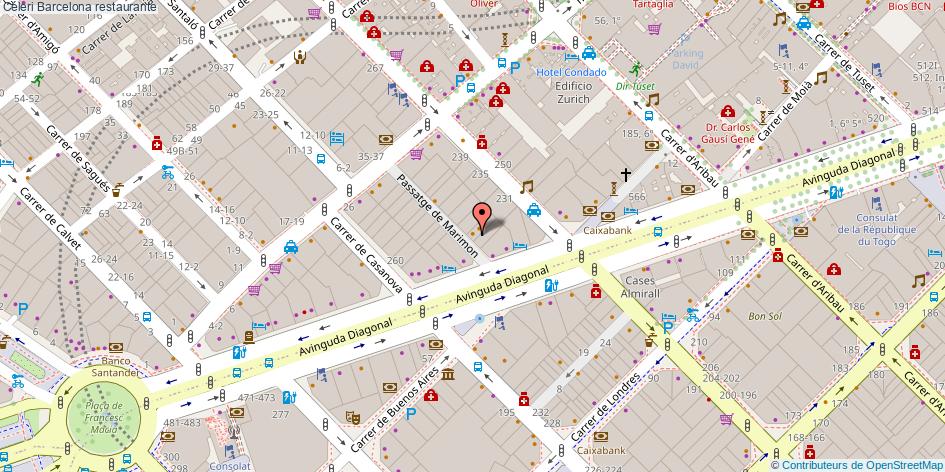 mapa Céleri restaurante Barcelona
