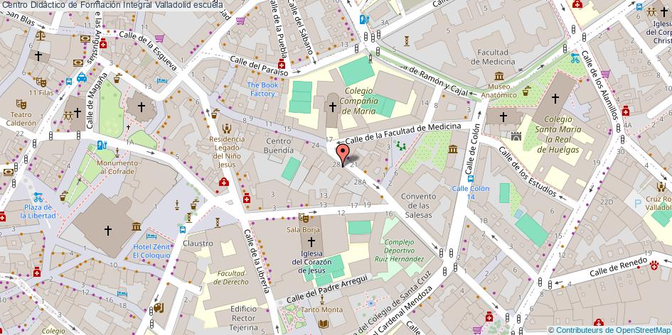 mapa Centro Didáctico de Formación Integral escuela Valladolid