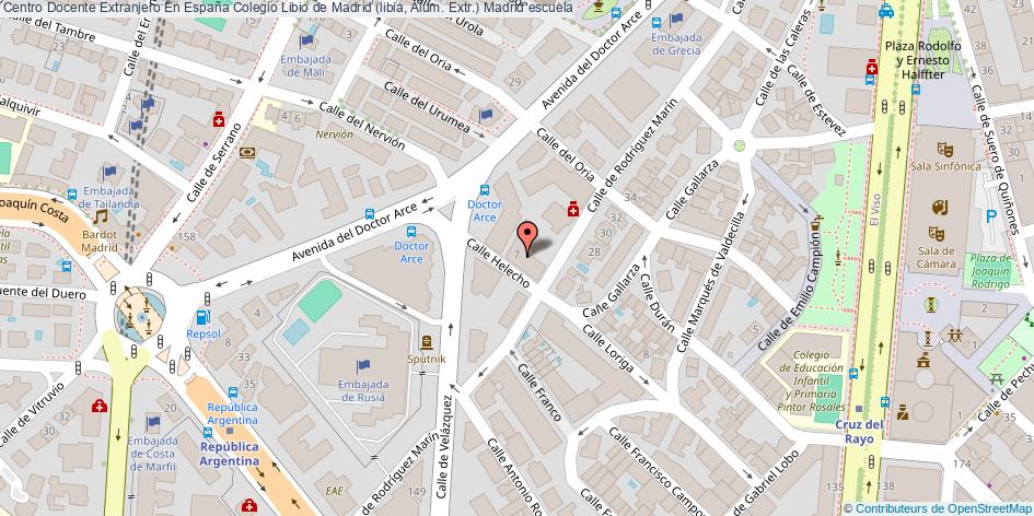 mapa Centro Docente Extranjero En España Colegio Libio de Madrid (libia, Alum. Extr.) escuela Madrid