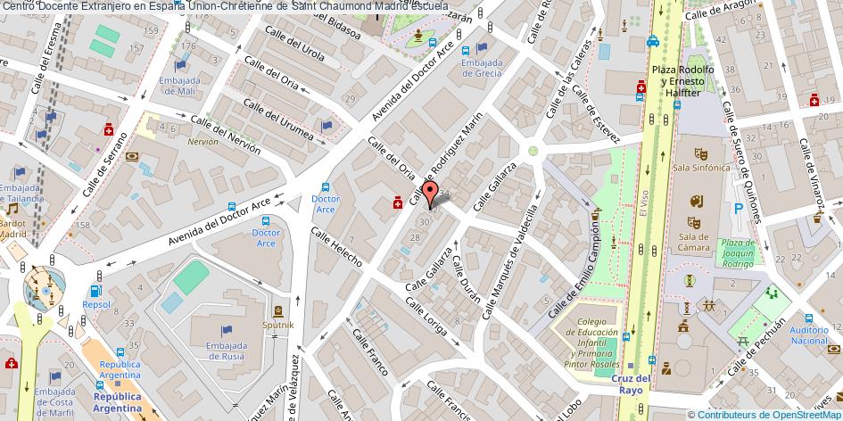 mapa Centro Docente Extranjero en España Union-Chrétienne de Saint Chaumond escuela Madrid