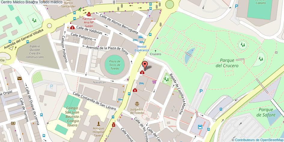 mapa Centro Médico Bisagra médico Toledo