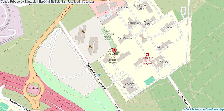 mapa Centro Privado de Educación Especial Instituto San José escuela Madrid