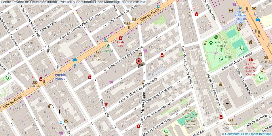 mapa Centro Privado de Educación Infantil, Primaria y Secundaria Liceo Madariaga escuela Madrid