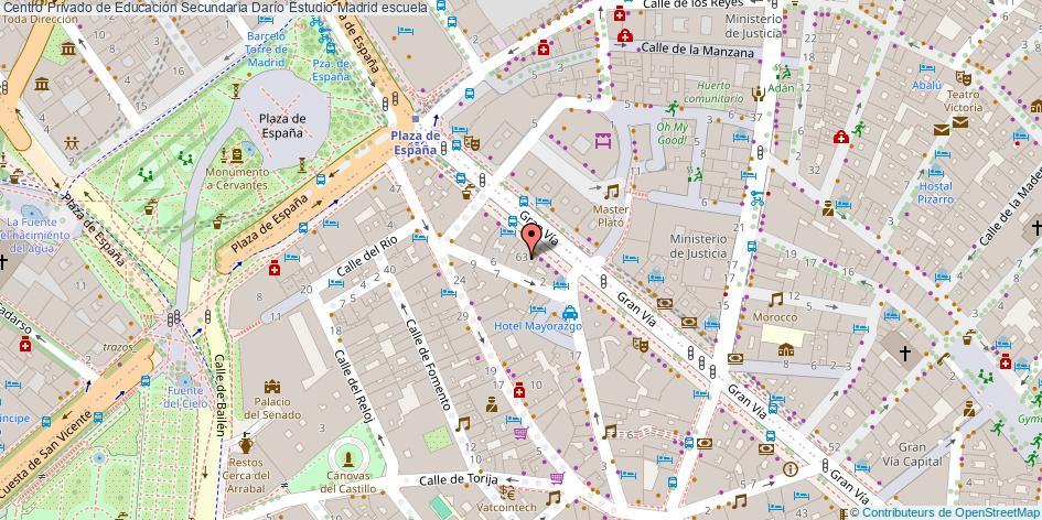 mapa Centro Privado de Educación Secundaria Darío Estudio escuela Madrid