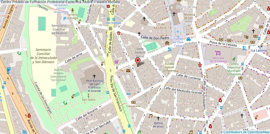 mapa Centro Privado de Formación Profesional Específica Afuera II escuela Madrid