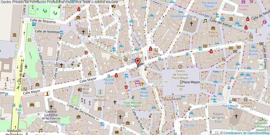 mapa Centro Privado de Formación Profesional Específica Teide II escuela Madrid