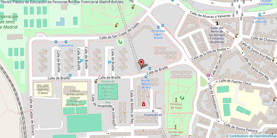 mapa Centro Público de Educación de Personas Adultas Fuencarral escuela Madrid