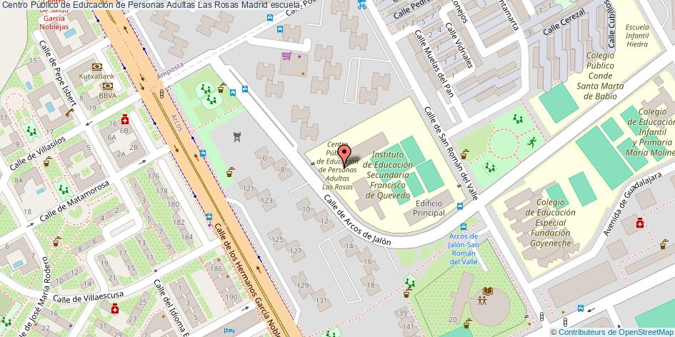 mapa Centro Público de Educación de Personas Adultas Las Rosas escuela Madrid