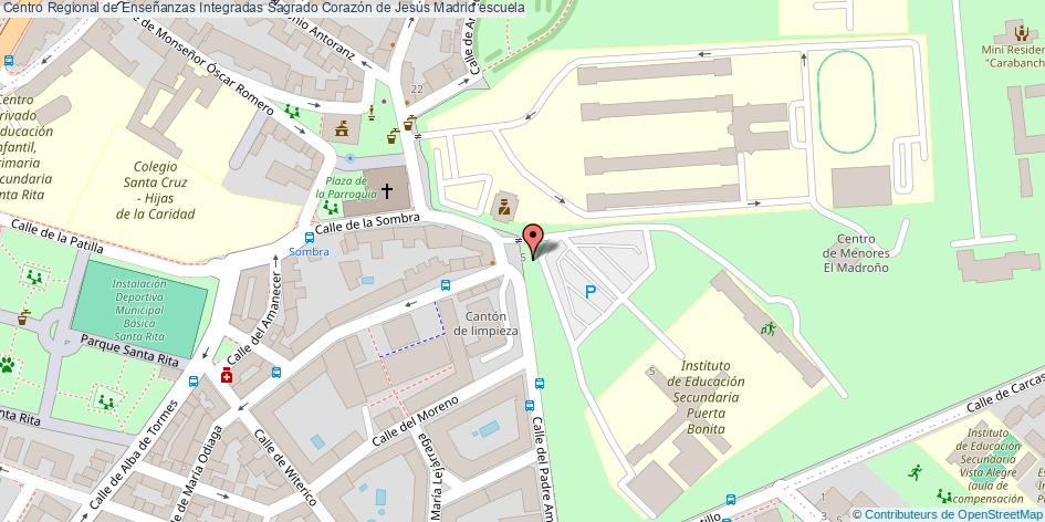 mapa Centro Regional de Enseñanzas Integradas Sagrado Corazón de Jesús escuela Madrid