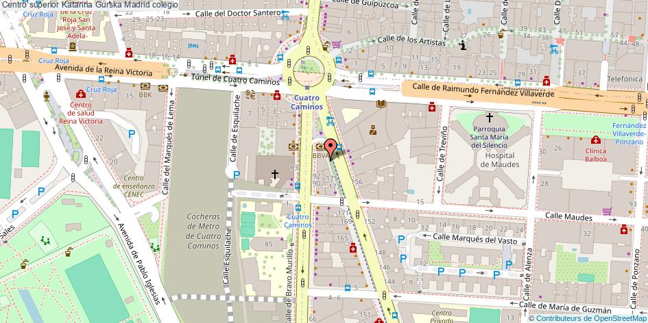 mapa Centro superior Katarina Gurska colegio Madrid