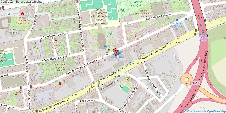 mapa Centro Zen apartamento Burgos