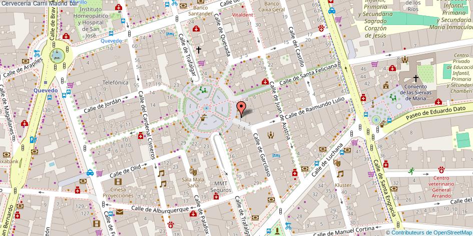 mapa Cervecería Carril bar Madrid