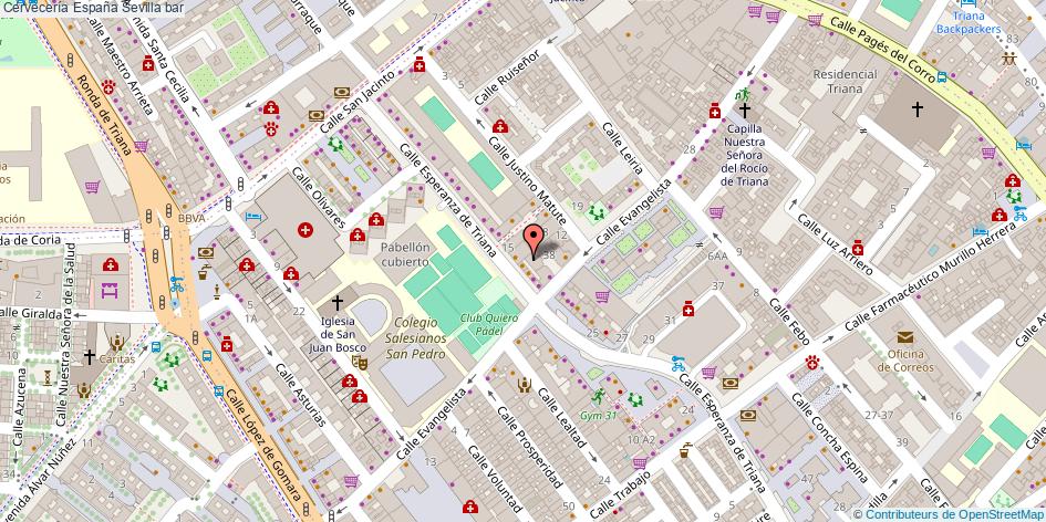 mapa Cervecería España bar Sevilla