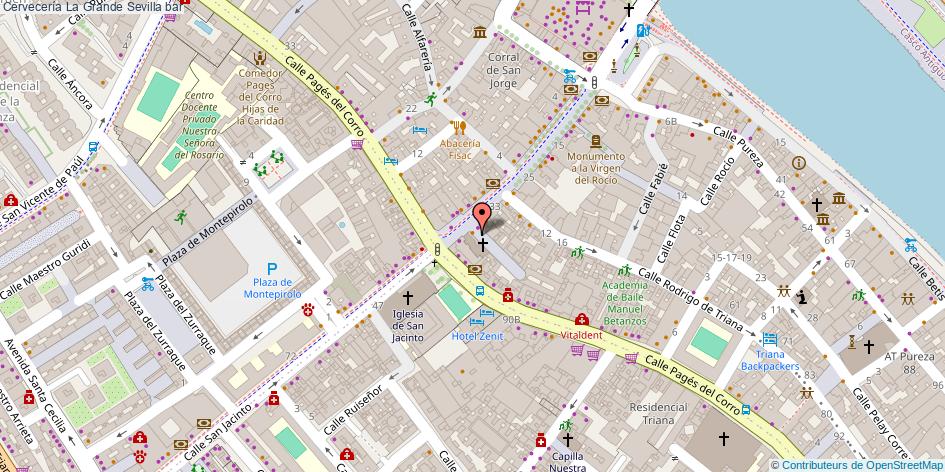 mapa Cervecería La Grande bar Sevilla
