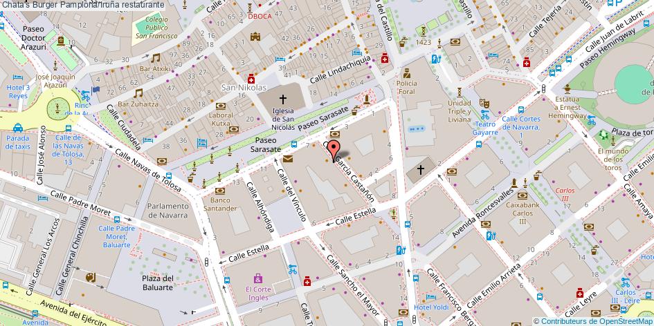 mapa Chata's Burger restaurante Pamplona/Iruña