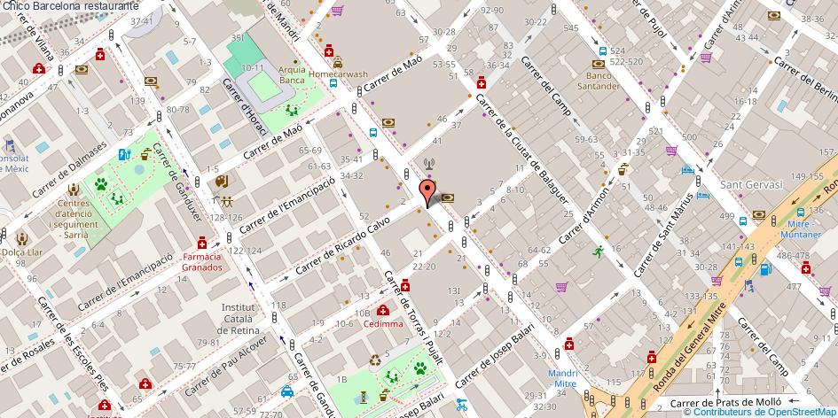mapa Chico restaurante Barcelona