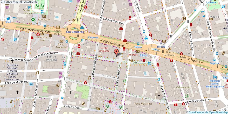 mapa Chilango restaurante Madrid