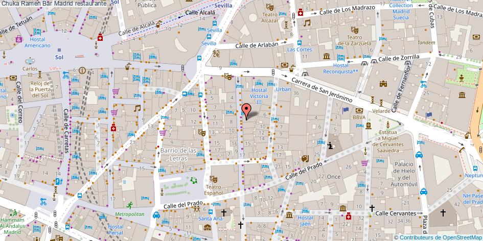 mapa Chuka Ramen Bar restaurante Madrid
