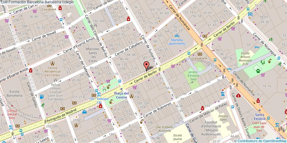 mapa CIM Formación Barcelona colegio Barcelona