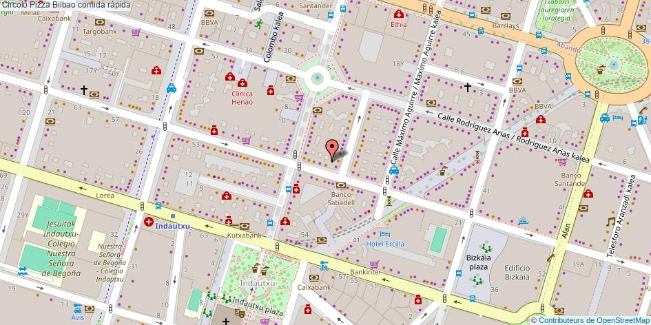 mapa Circolo Pizza comida rápida Bilbao