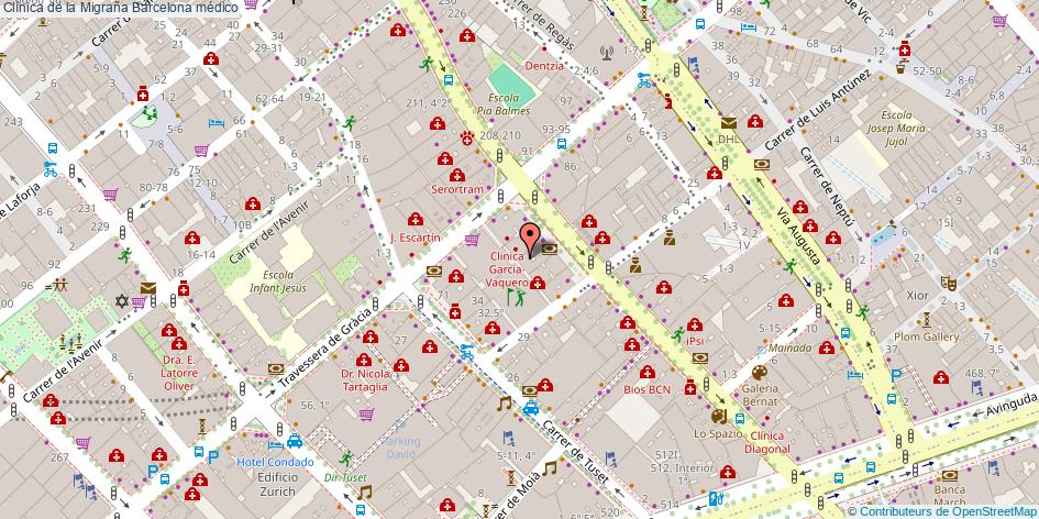 mapa Clínica de la Migraña médico Barcelona