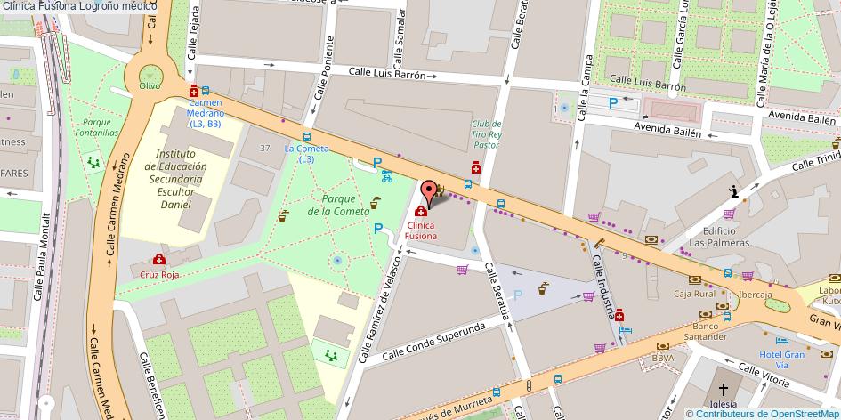 mapa Clínica Fusiona médico Logroño