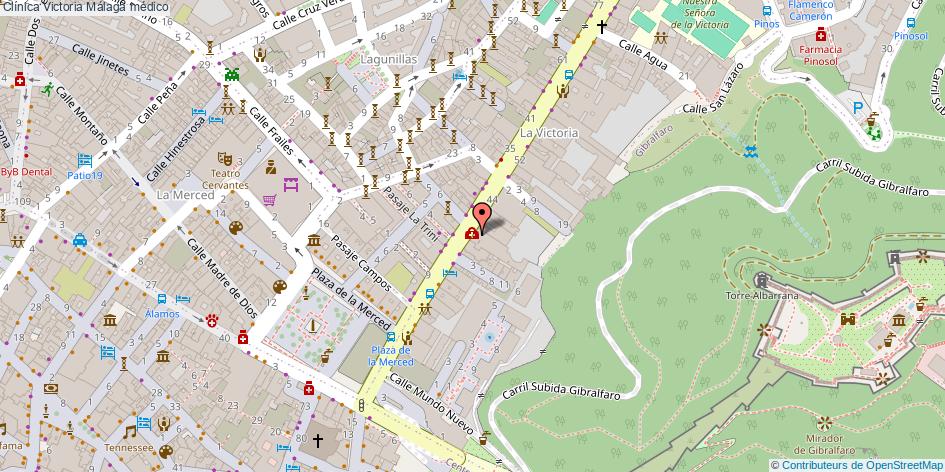 mapa Clínica Victoria médico Málaga