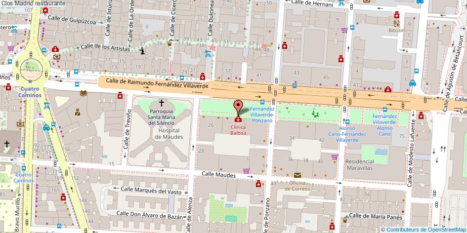 mapa Clos restaurante Madrid