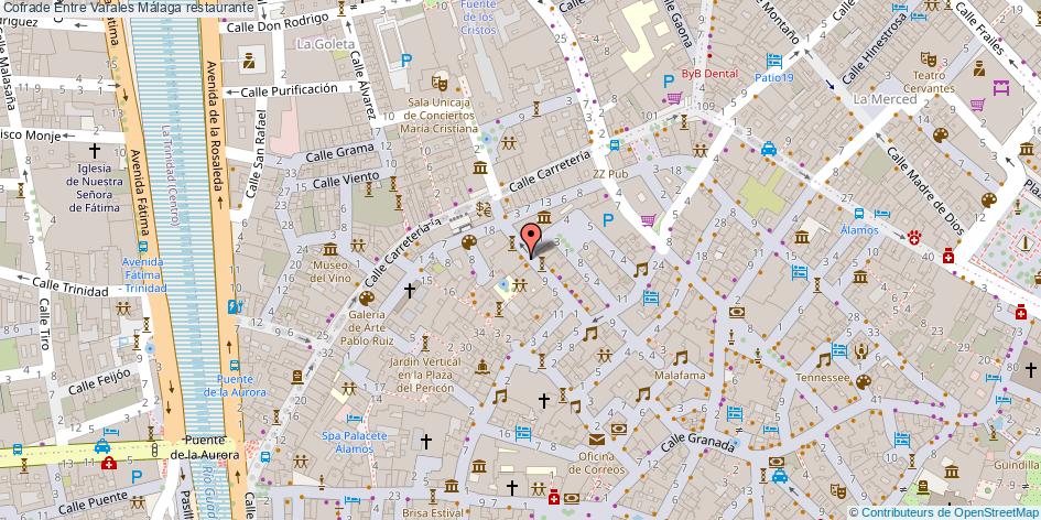 mapa Cofrade Entre Varales restaurante Málaga