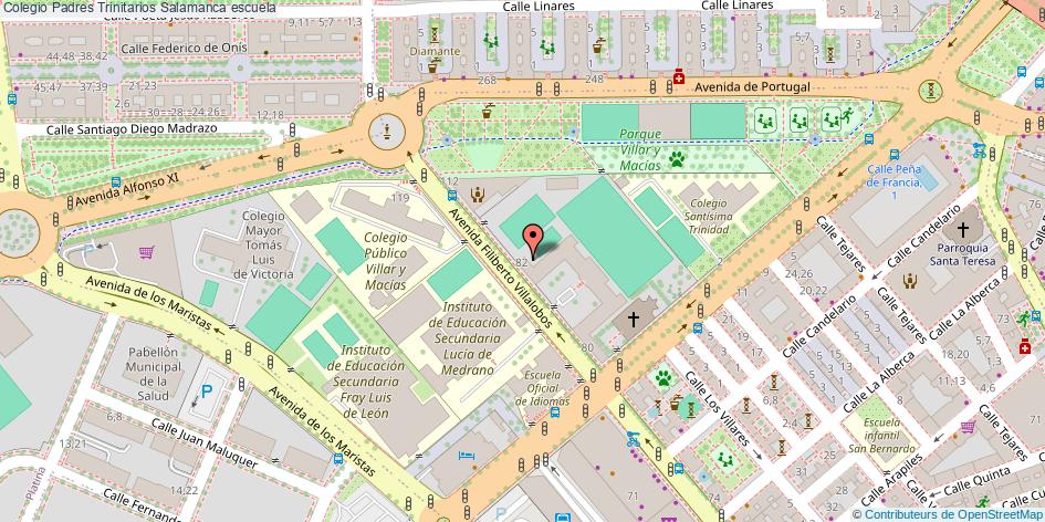 mapa Colegio Padres Trinitarios escuela Salamanca