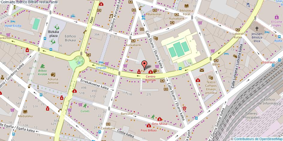mapa Colmado Ibérico restaurante Bilbao