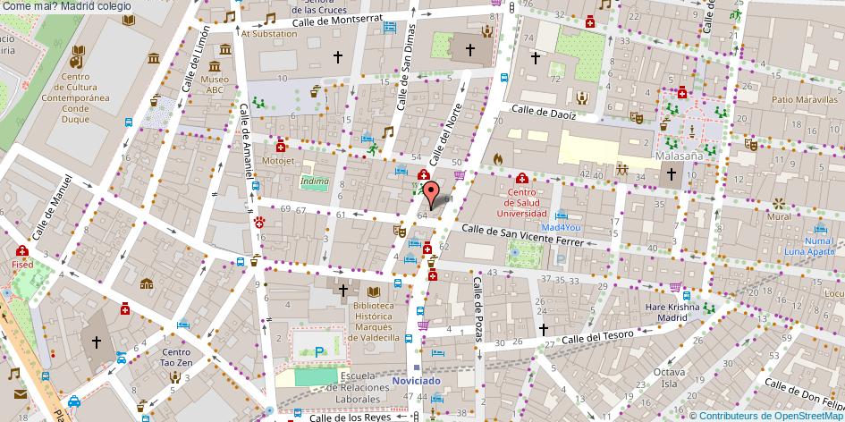 mapa Come mai? colegio Madrid