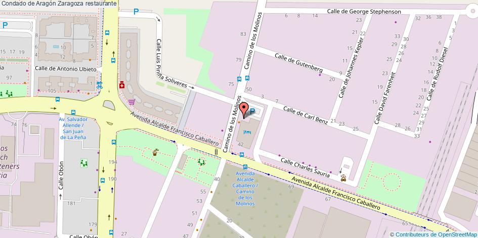 mapa Condado de Aragón restaurante Zaragoza
