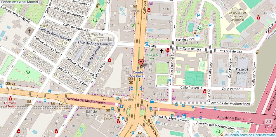 mapa Conde de Casal  Madrid