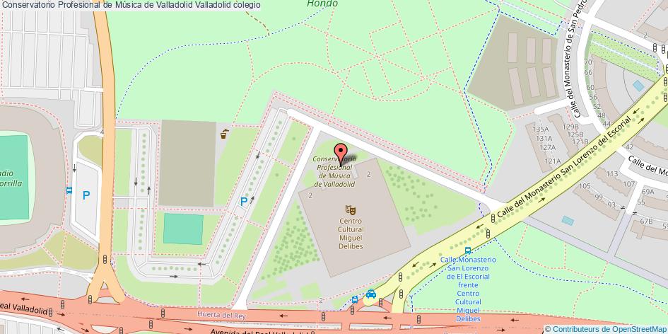 mapa Conservatorio Profesional de Música de Valladolid colegio Valladolid