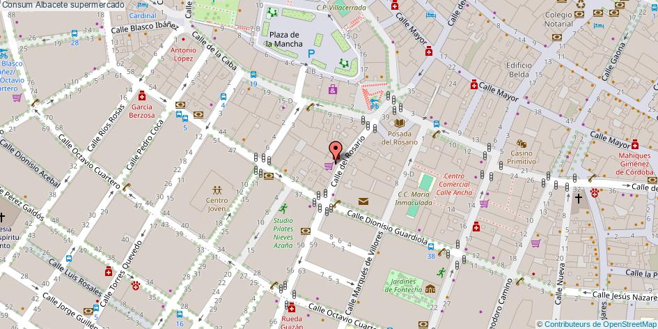 mapa Consum supermercado Albacete
