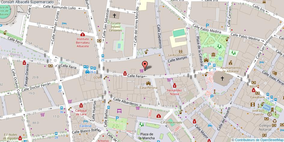 mapa Consum supermercado Albacete