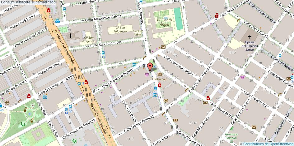 mapa Consum supermercado Albacete