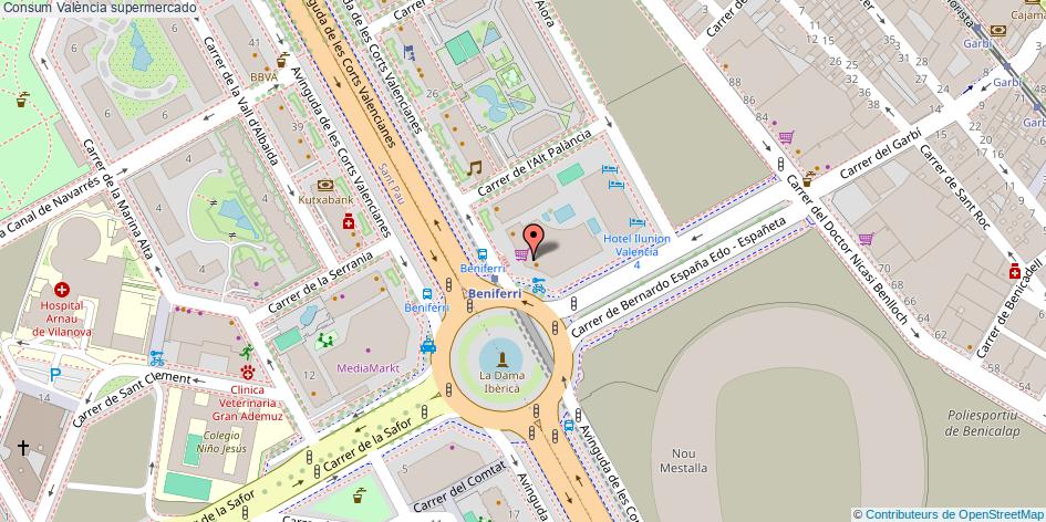 mapa Consum supermercado València