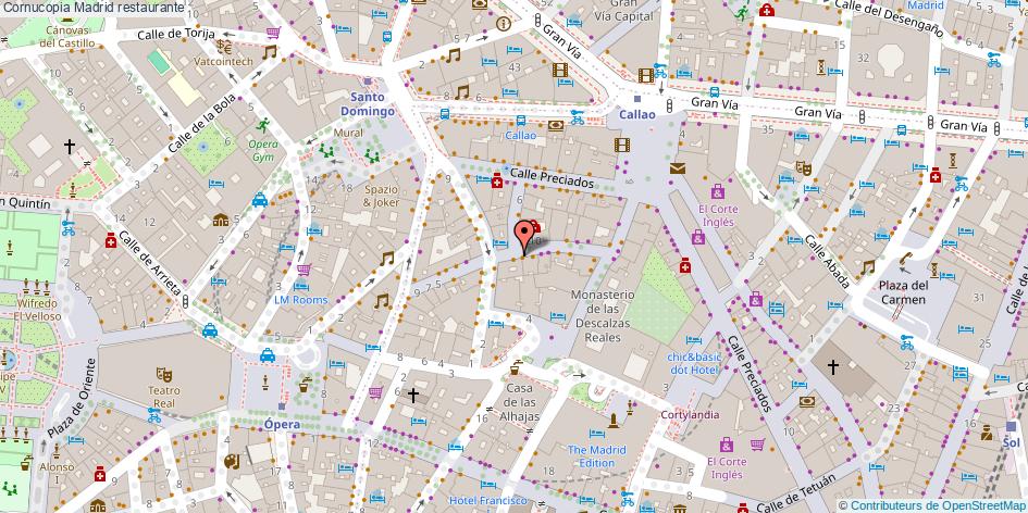 mapa Cornucopia restaurante Madrid
