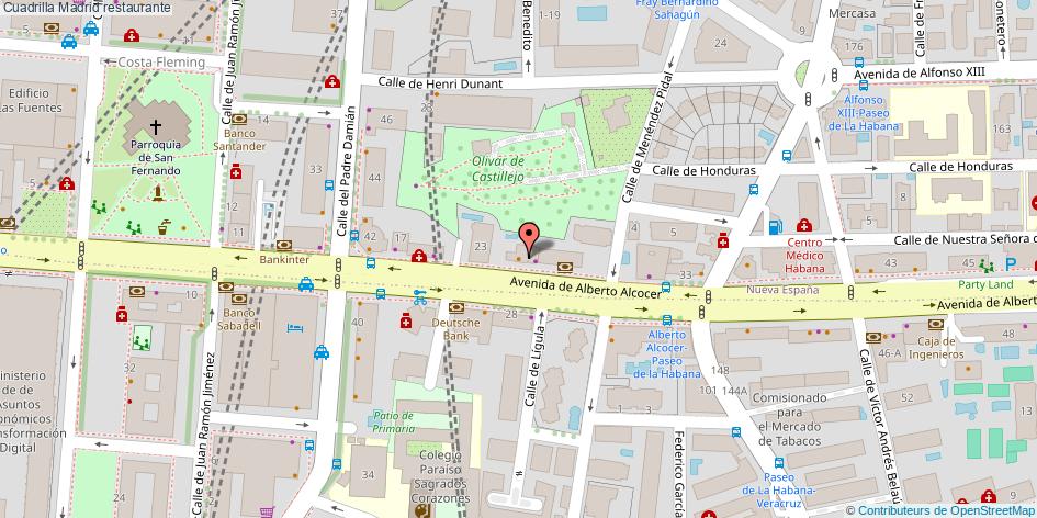 mapa Cuadrilla restaurante Madrid