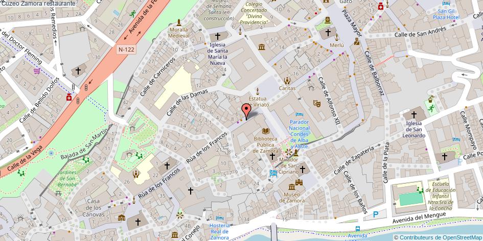 mapa Cuzeo restaurante Zamora