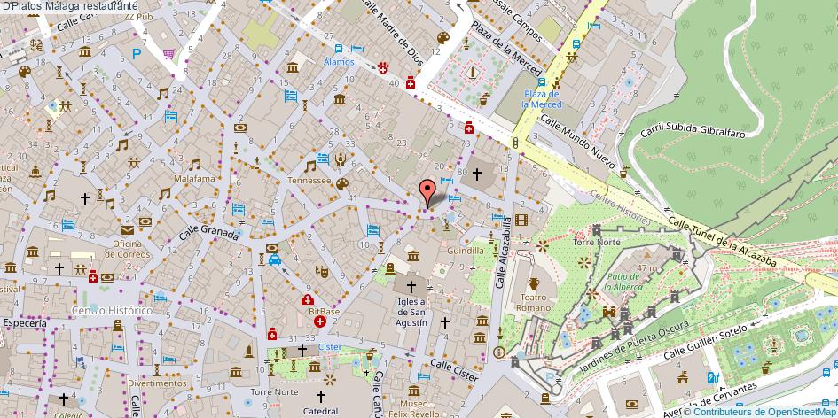 mapa D'Platos restaurante Málaga