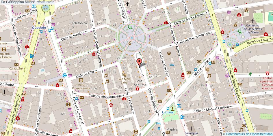 mapa Da Giuseppina restaurante Madrid