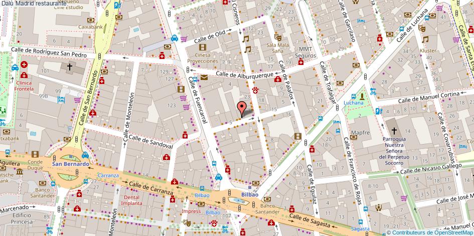 mapa Dalù restaurante Madrid